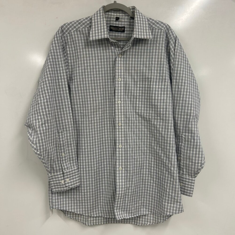 Donald J. Trump Collection Plaid Button Down Shirt | Classic Fit Business Casual